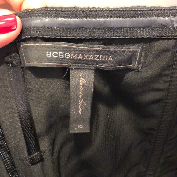 BCBG Strapless Lace Black Cocktail Dress - Picture 5 of 6